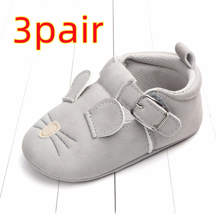Primavera y otoño zapatos de bebé de animales de dibujos animados de cuero mate antideslizante zapatos de bebé de fondo suave al por mayor 0884 