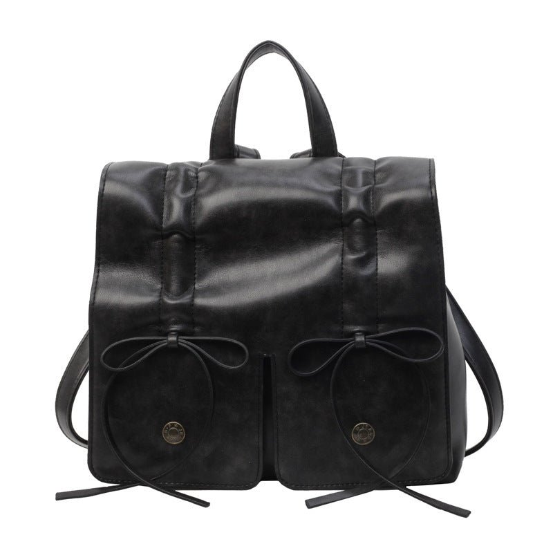 Bolso de mano para ir al trabajo, versátil, de gran capacidad, bonito, de cuero suave, con lazo, moda Popular de primavera