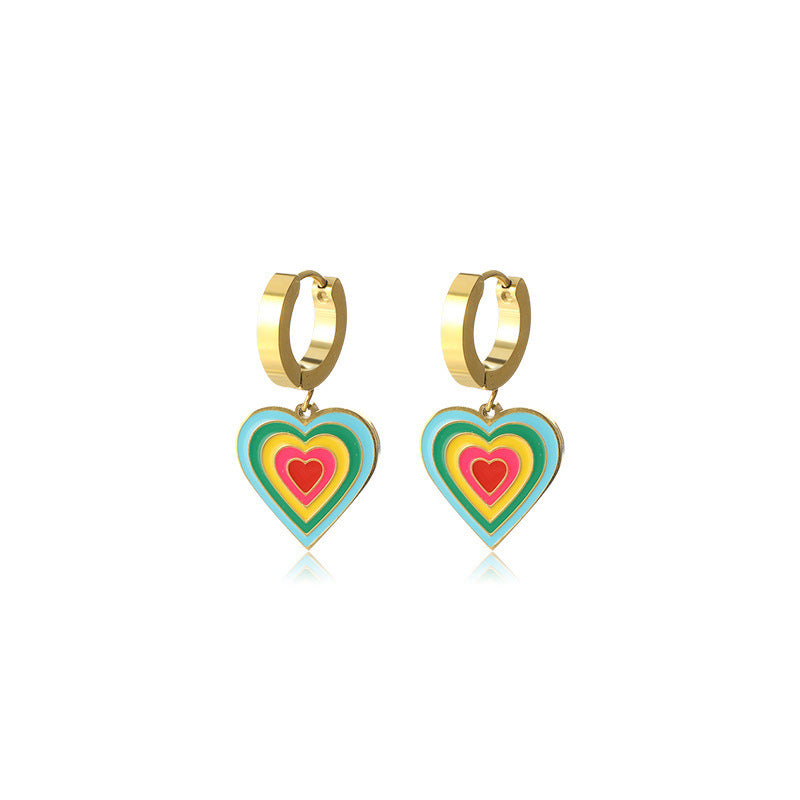 Boucles d'oreilles plaquées or en acier inoxydable personnalisées à la mode