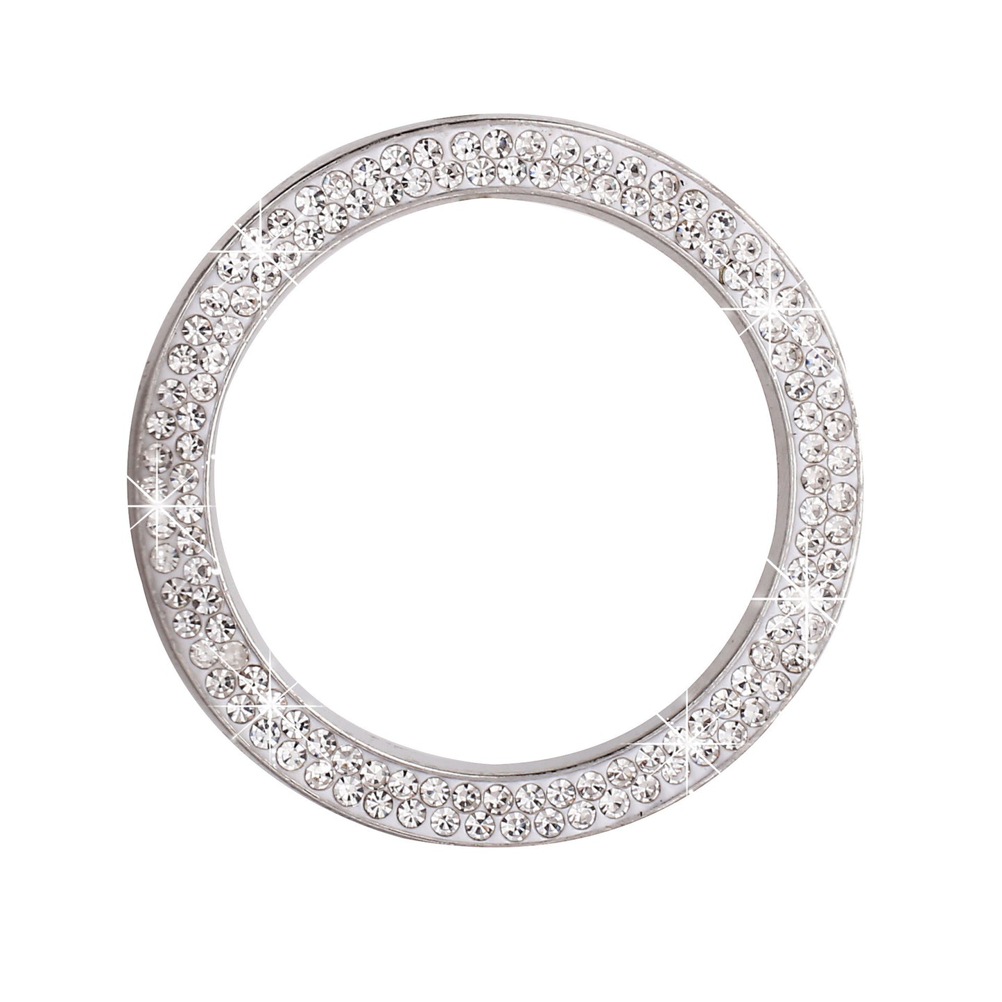 Diamond-encrusted Car One-button Start Decorative Ring  Stickers Women