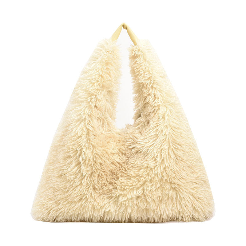 Sacs à main en peluche pour femmes, sac à bandoulière de grande capacité, mignon mode de luxe de styliste, fourre-tout tendance, nouvelle collection automne et hiver