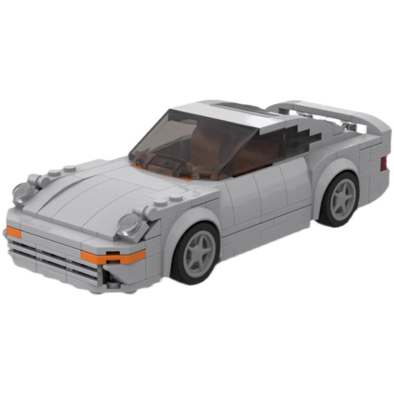Blocs de construction de la série de véhicules MOC-74341, Puzzle de pièces de voiture de course Porsche