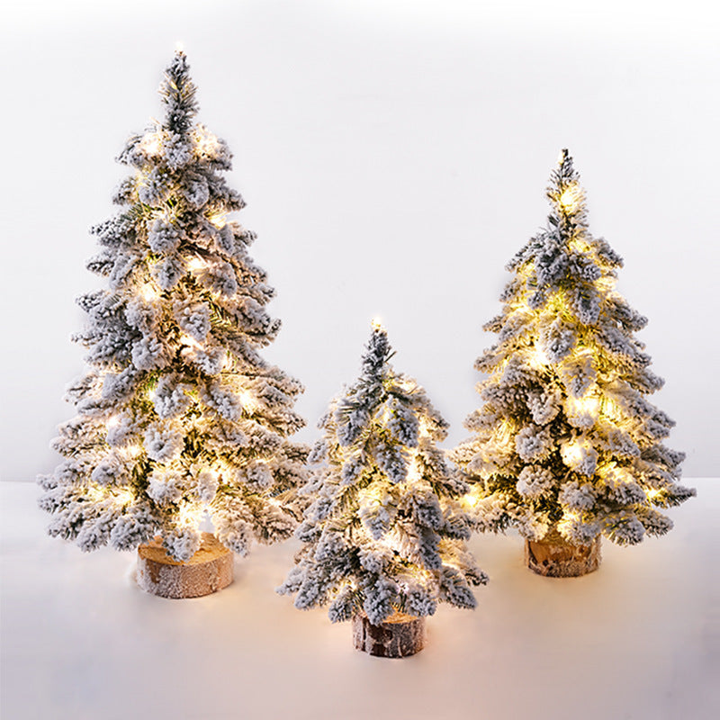 Petit sapin de Noël floqué Mini sapin de Noël