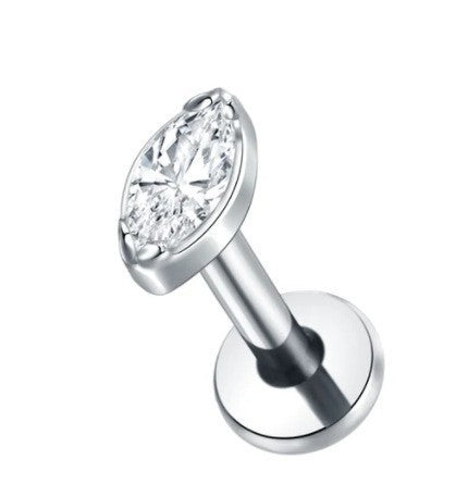 Couronne d'oreille en titane pur, fil interne, chaîne, pendentif, clous d'oreille, trèfle, Labret, produit de perçage
