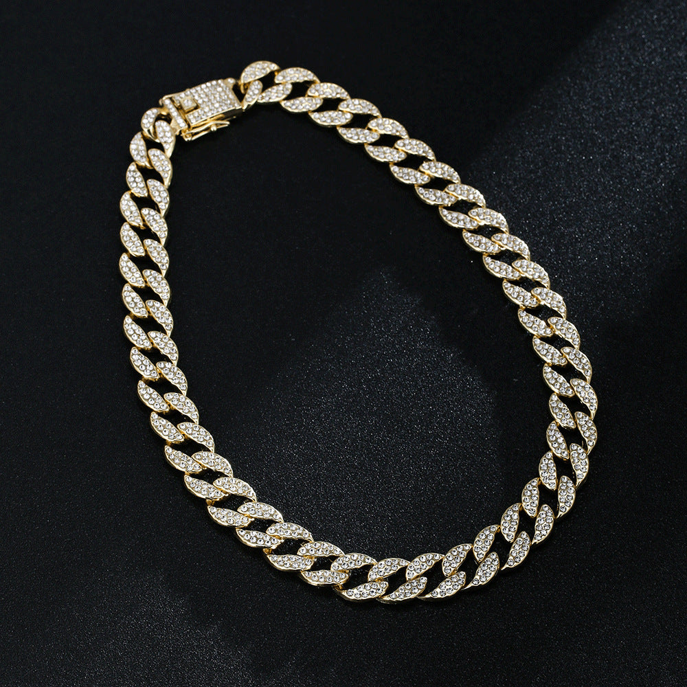 Full Diamond Inlaid Full Diamond Necklace Hipster