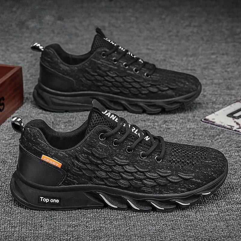 Season Air Cushion Sneaker Fly-kit Zapatos casuales de malla Zapatos transpirables y versátiles Zapatos para correr para hombres