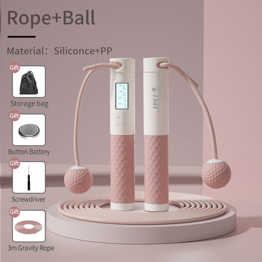 Cuerda para saltar tipo inalámbrico conteo ejercicio físico gravedad inalámbrica peso bola quema grasa femenina inalámbrica