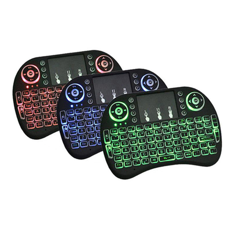 Teclado de control remoto táctil colorido retroiluminado inalámbrico H9