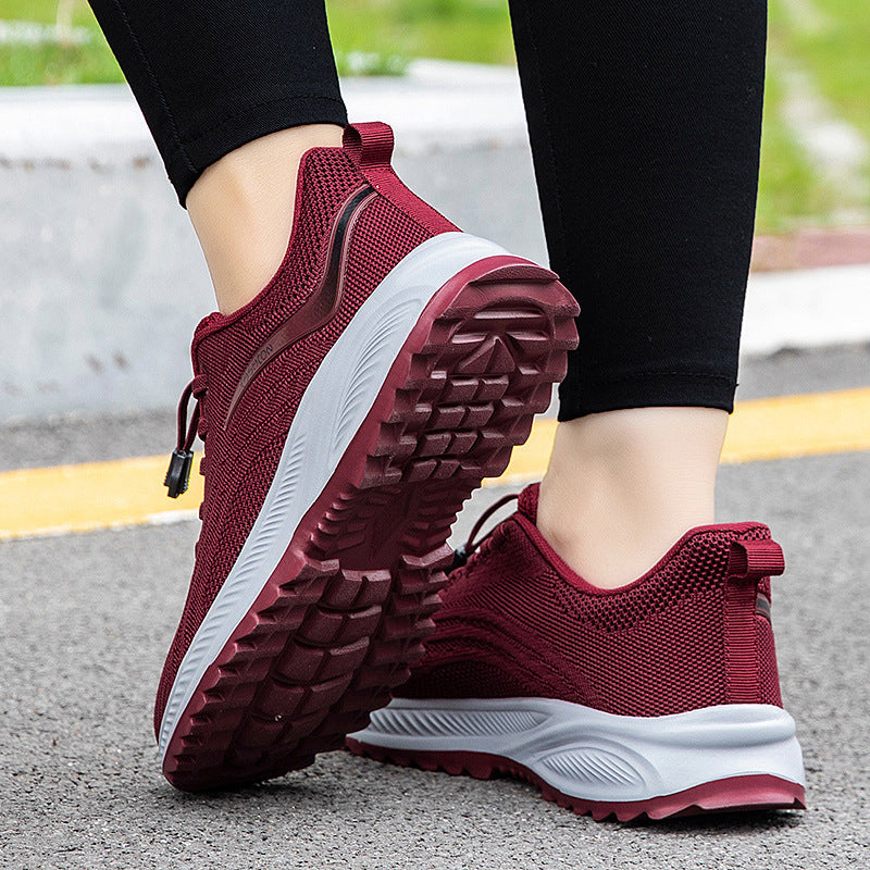 Zapatos ligeros, transpirables, de suela blanda antideslizantes para personas de mediana edad y ancianos