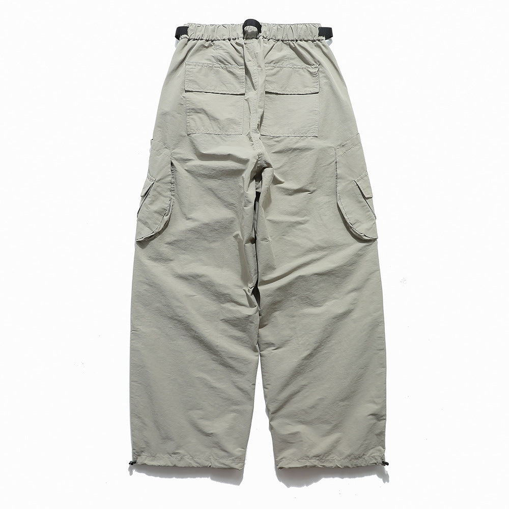 Men's Pleated Loose Outdoor Sports Drawstring Trousers