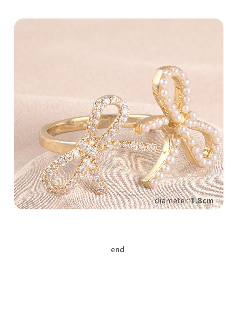 Fashion Trend Unique Bow Ring Design For Women
