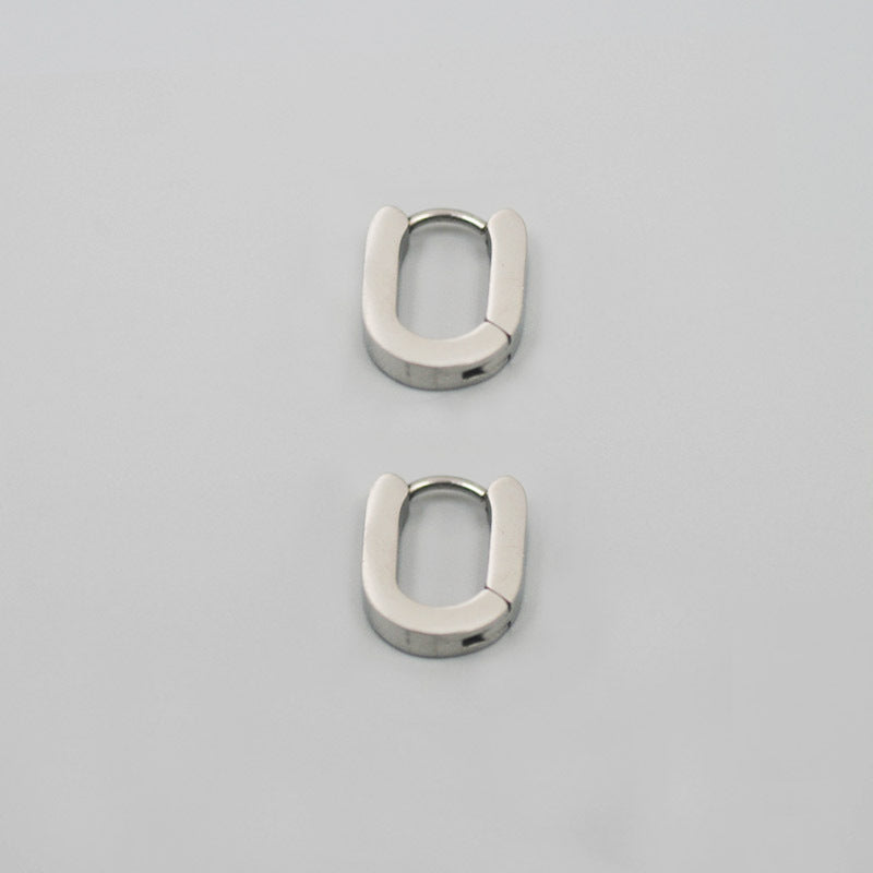 Hip Hop Street Ear Studs Hommes Hiphop Boucles d'oreilles géométriques