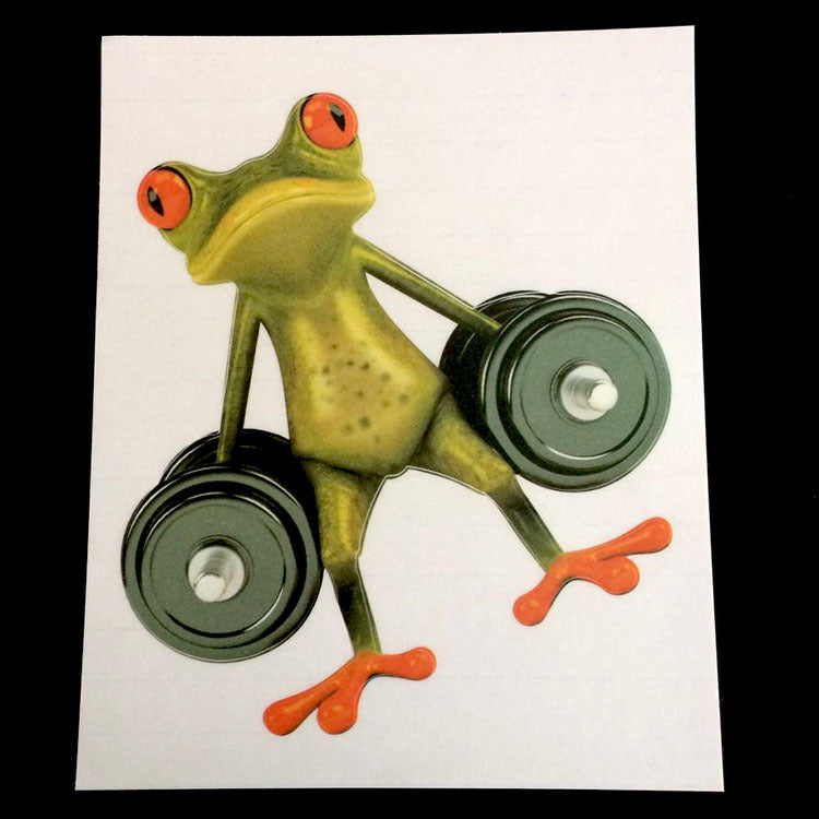Autocollants de voiture grenouille tridimensionnels, rayures, décoration de voiture