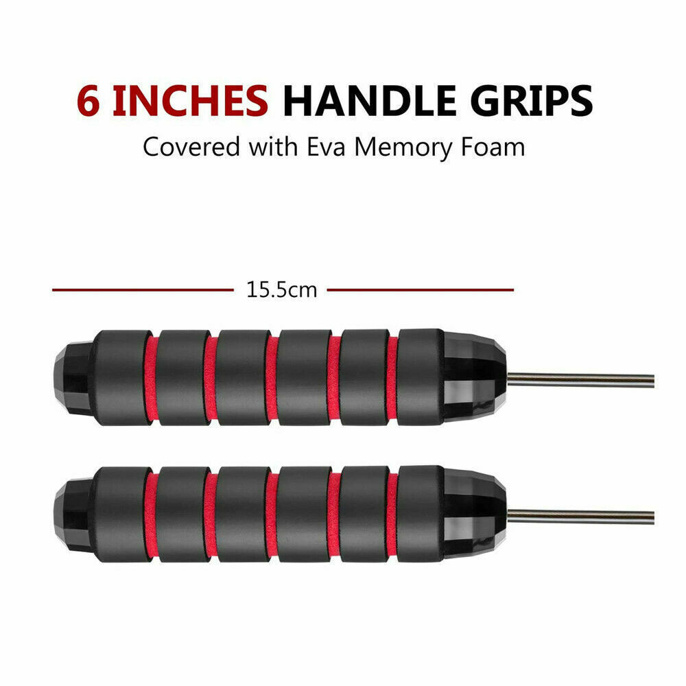 Jump' Rope Cable de cuerda para saltar de velocidad rápida sin enredos con rodamientos de bolas cuerda para saltar de acero gimnasio Fitness ejercicio en casa cuerpo delgado