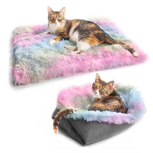 Tapis de lit pour animaux de compagnie, couverture douce pour chien et chat, polaire, tapis de lit doux et chaud, fournitures pour chats, coussin pliable d'hiver pour animaux de compagnie, nouvelle collection
