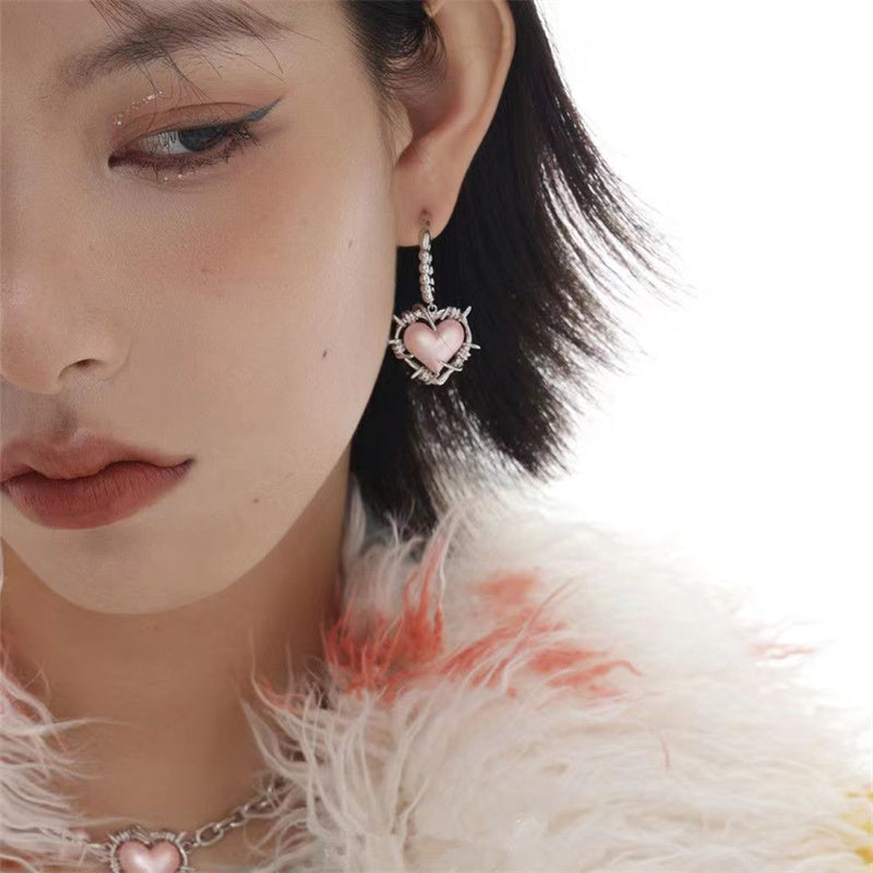 Boucles d'oreilles pendantes en forme de cœur ballon gonflé