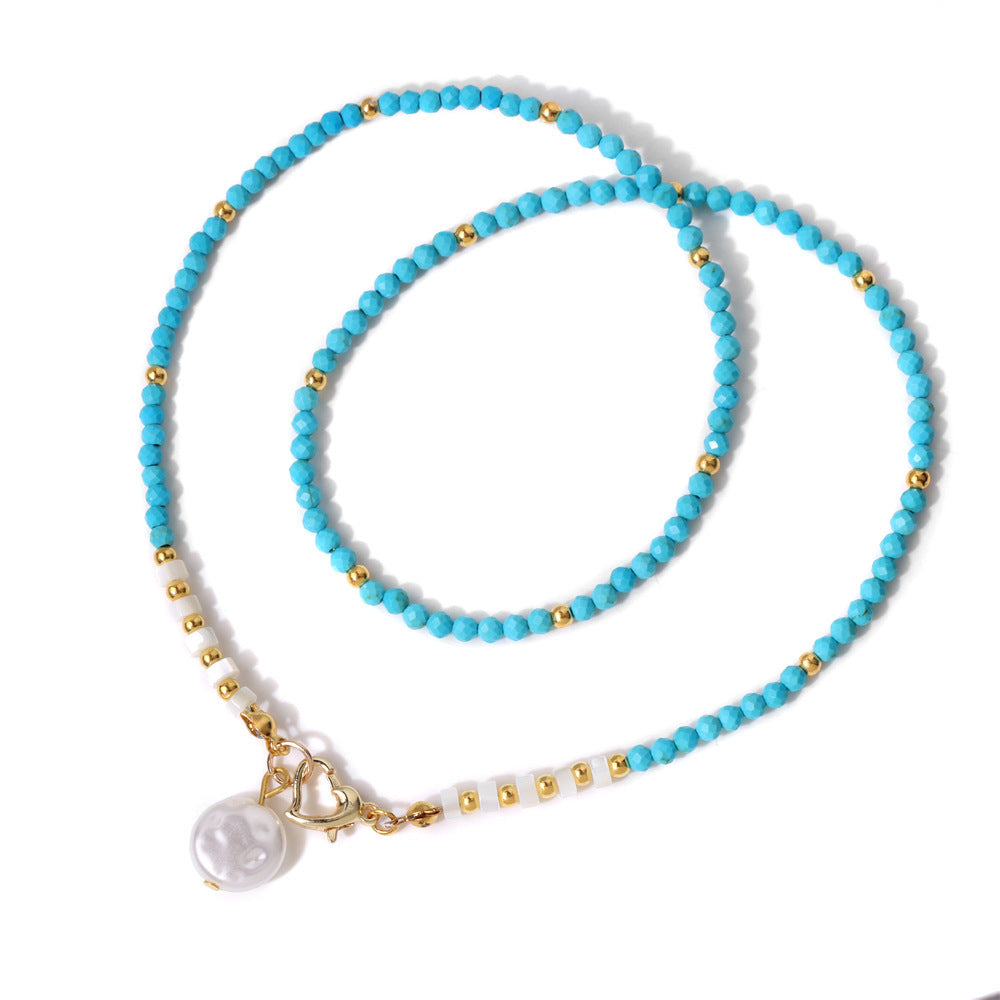 Artificial Crystal 3m Beads Necklace Women's Pearl Pendant Fresh Classic