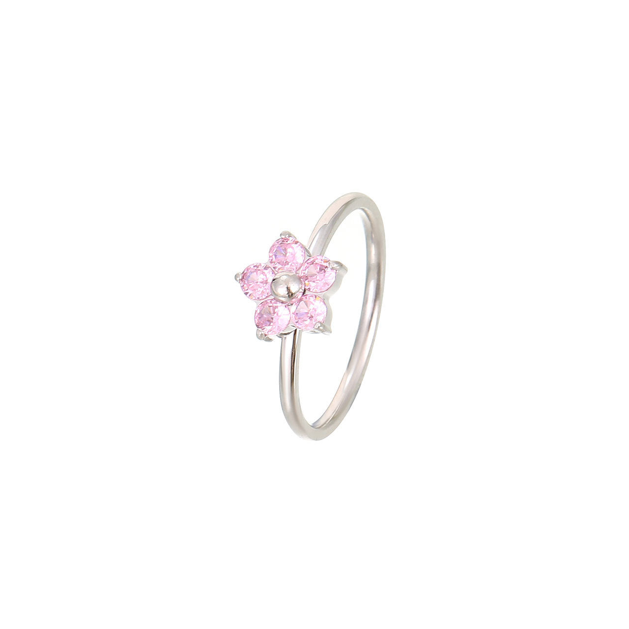 Bague Artsy de personnalité de style froid de fleur simple