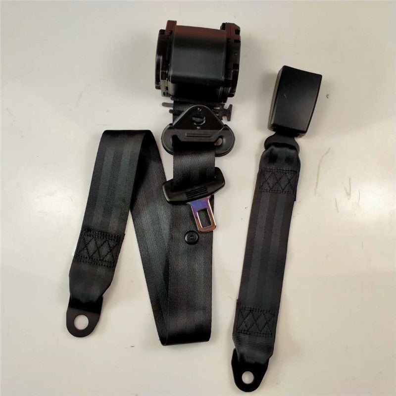 Kit de sangles de ceinture de sécurité rétractable à 3 points réglables pour véhicule automobile, taille réglable, ceinture en nylon lourd