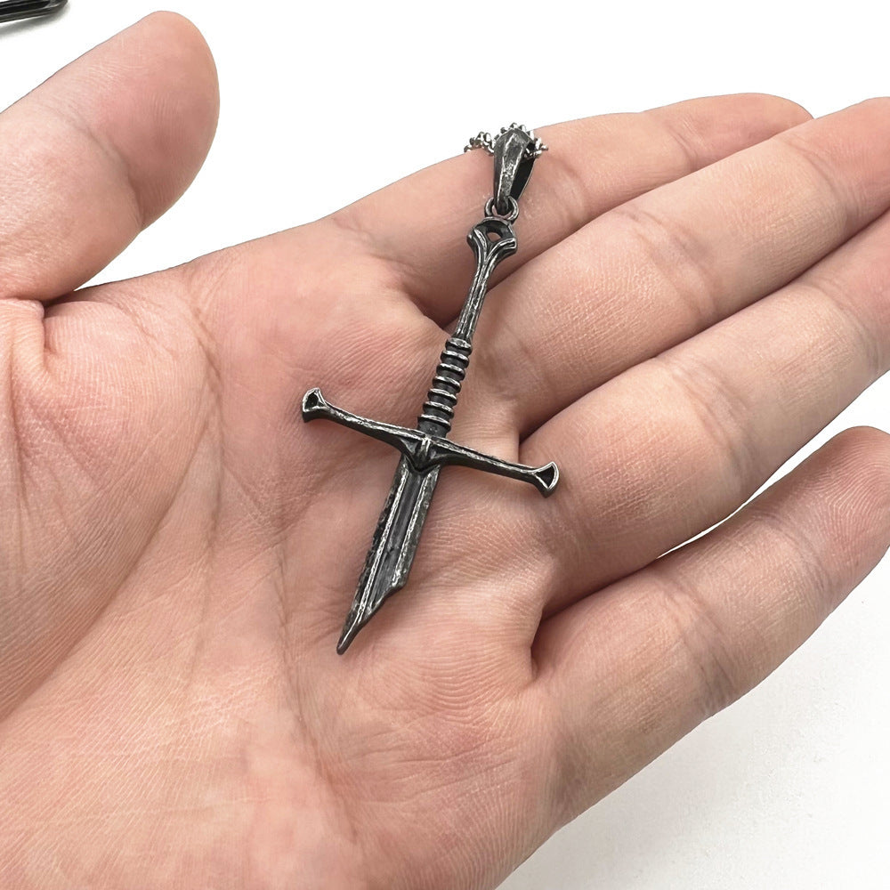 Sword Necklace Broken Sword Model Pendant Pendant Jewelry