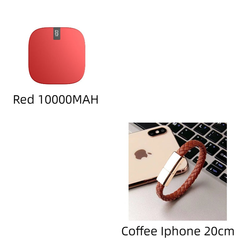Mini banque d'alimentation 10 000 mAh, affichage numérique à entrée rapide