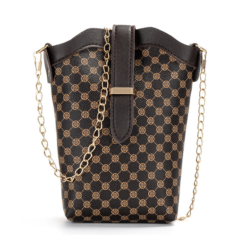 Bolso pequeño para teléfono móvil con bandolera que combina con todo a la moda y mini cubo