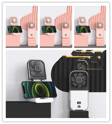 Ventilador pequeño portátil plegable con pantalla digital