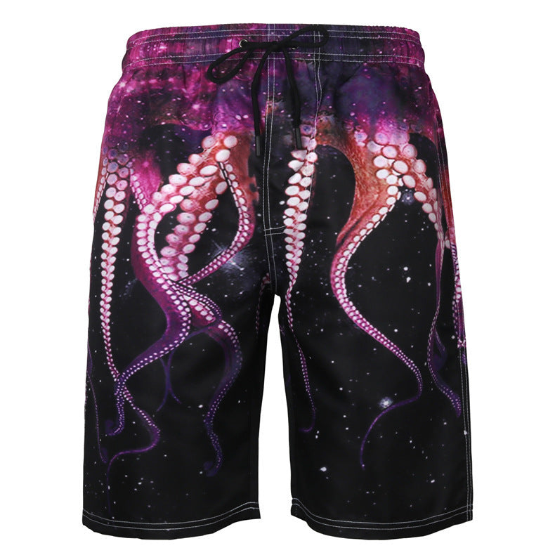 Pantalones de playa para hombre Pantalones cortos casuales Octopus Amazon Pantalones deportivos de talla grande