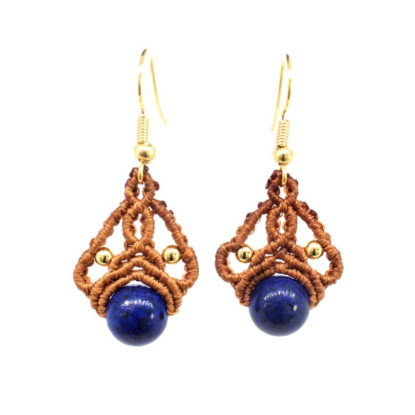 Ethnic Style Wax Line Hand-woven Earrings