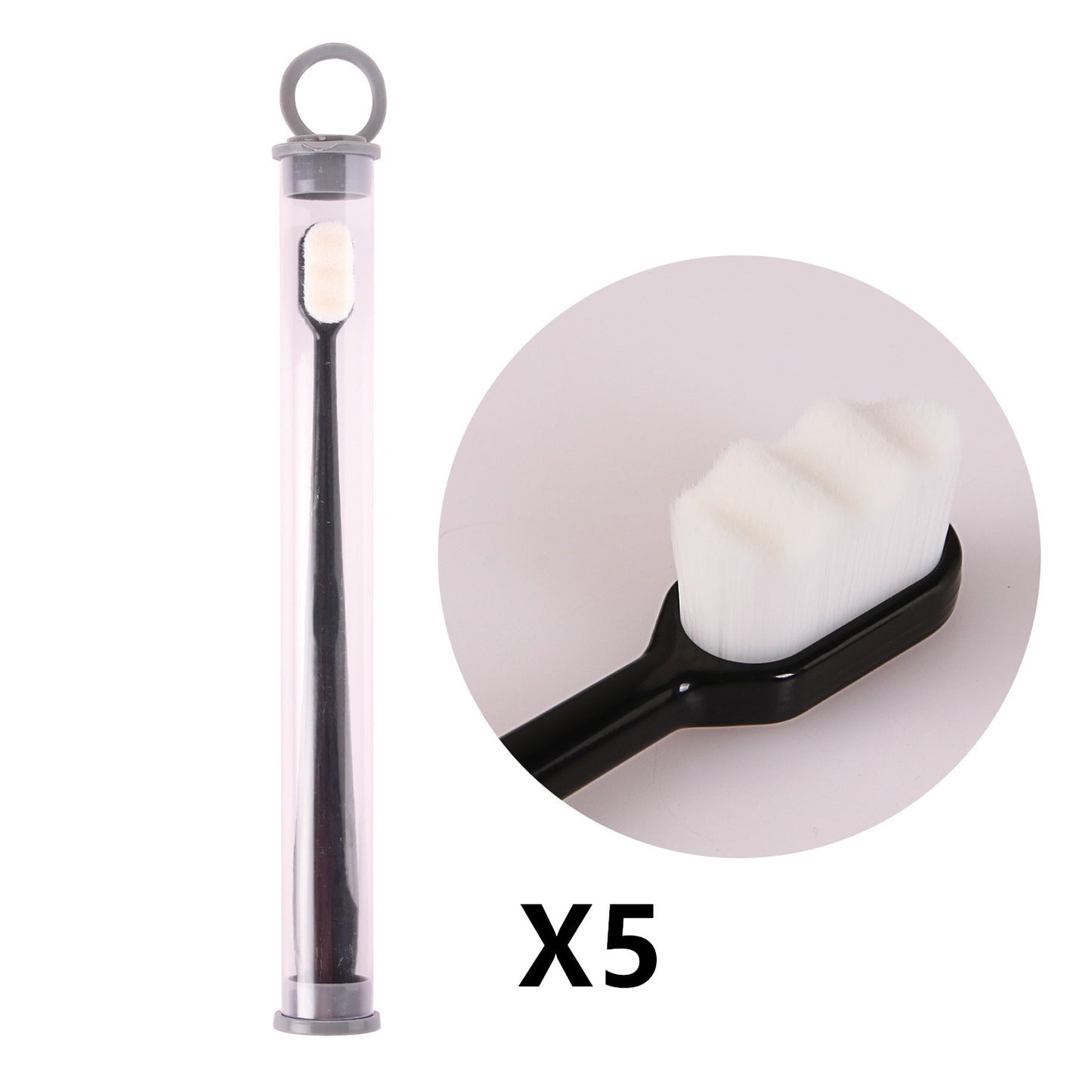 Brosse à dents Ultra-fine, poils Super doux, nettoyage en profondeur, Portable, outils de soins bucco-dentaires, nettoyage buccal, voyage
