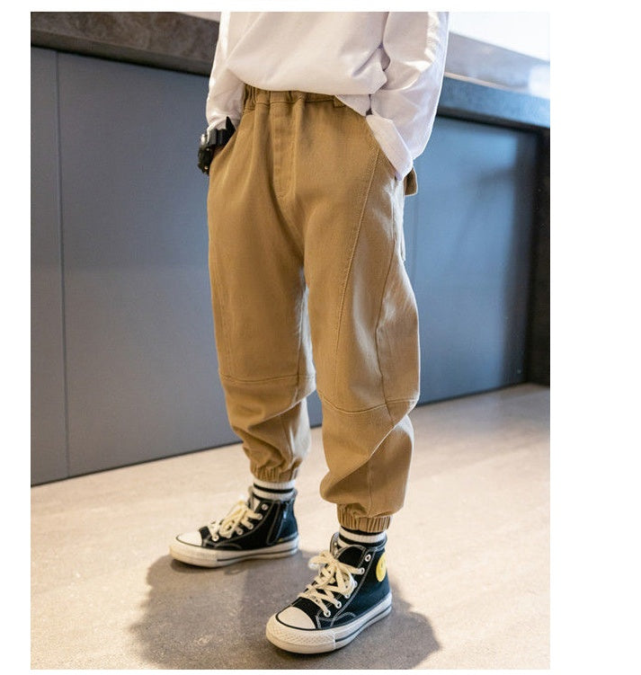 Salopette-pantalon pour garçons, chaussures pour enfants moyens et plus âgés