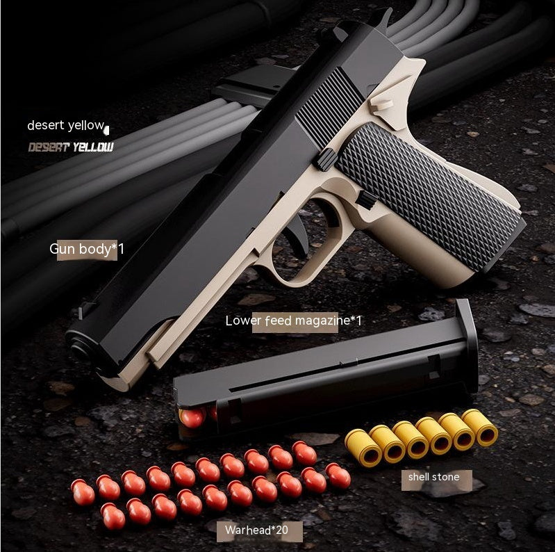 Pistolet jouet à coque à lancement automatique en plastique pour enfants