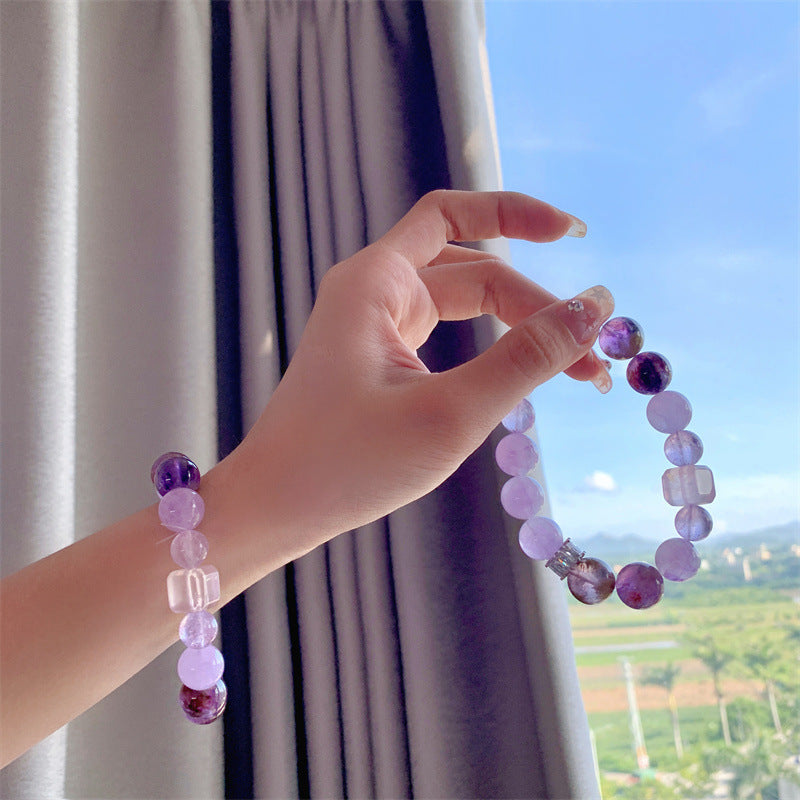 Bracelet DIY Améthyste Lavande Cercle Unique
