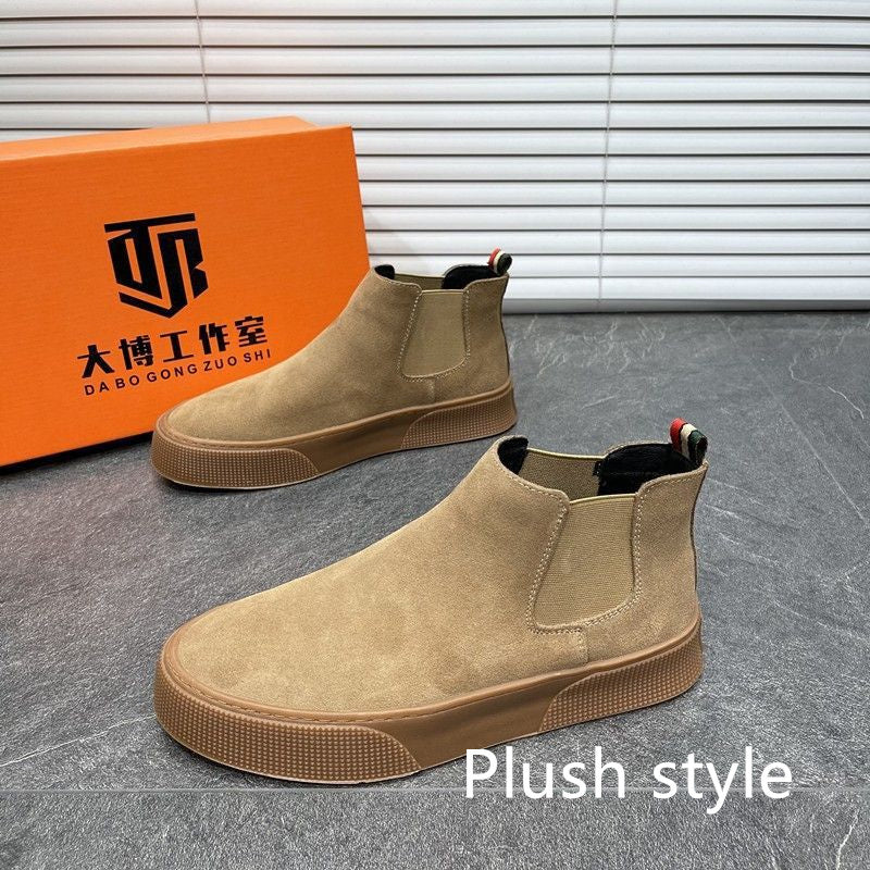 Zapatos casuales de algodón cálido de terciopelo de invierno para hombre