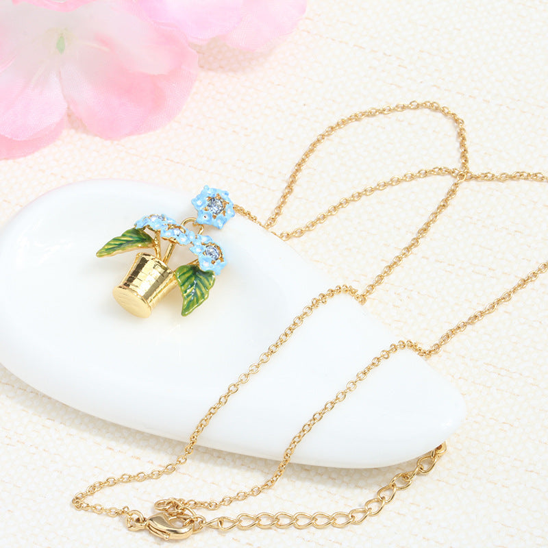 Plant Flower Sky Blue Hydrangea Groups Of Leaf Pot Ornament