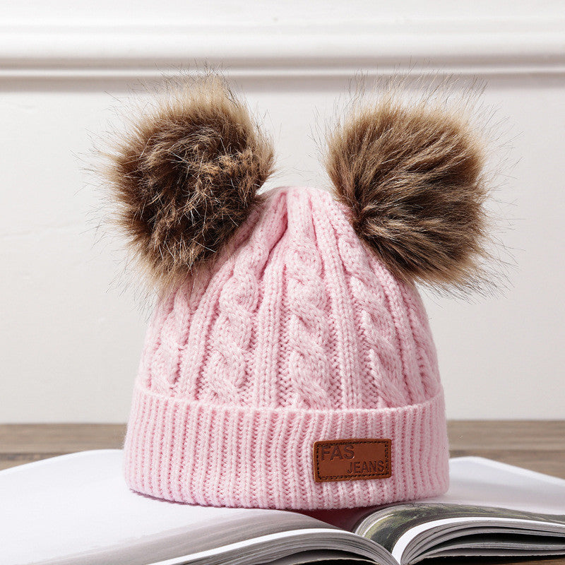 Bonnets d'oreille pour bébé, bonnets en fourrure de raton laveur pour enfants