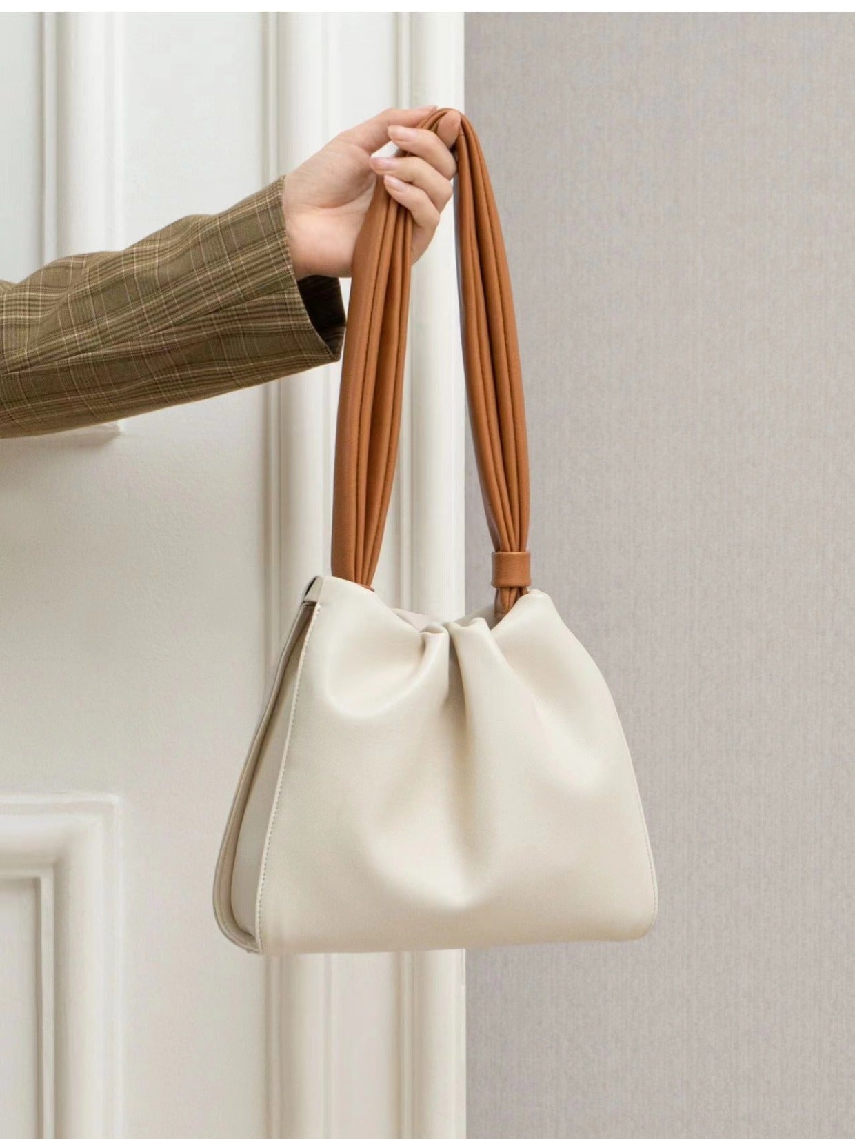 Sac messager à bandoulière simple en couleur contrastée à la mode