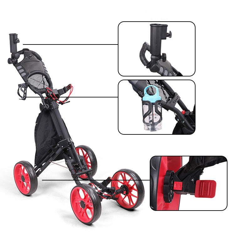 Fournitures de golf de chariot de golf pliable à 4 roues