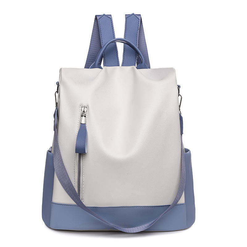 Bolso de mujer PU Mochila con textura de cuero suave Moda estilo de Hong Kong Gran capacidad
