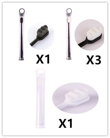 Brosse à dents Ultra-fine, poils Super doux, nettoyage en profondeur, Portable, outils de soins bucco-dentaires, nettoyage buccal, voyage