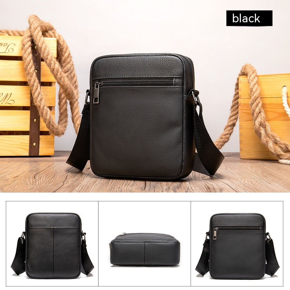 Petit sac à bandoulière en cuir pour hommes d'affaires
