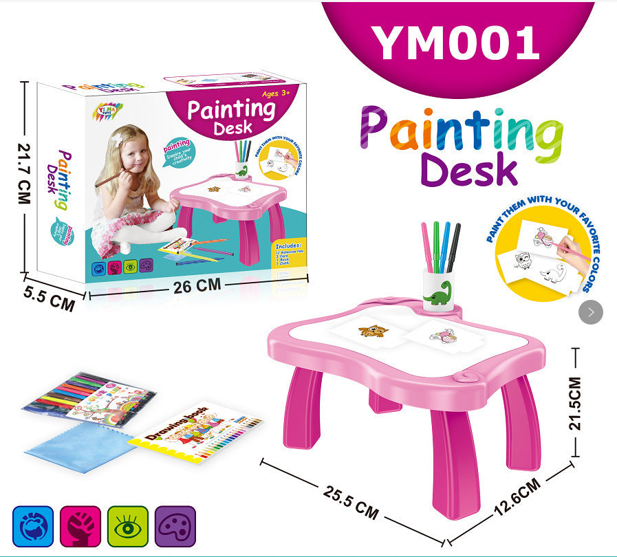Planche à dessin de projection pour enfants Doodle