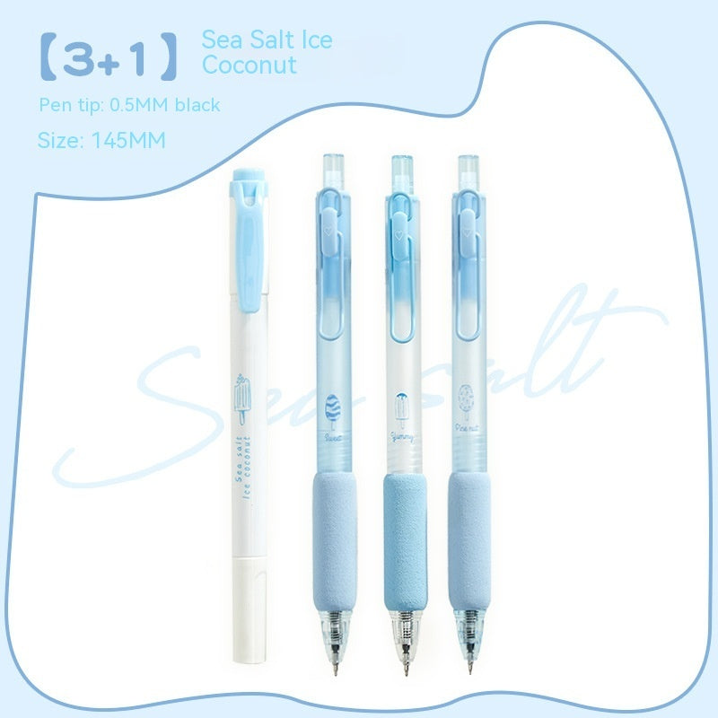 Oficina de aprendizaje, prensa de esponja para helado, pluma Neutral, fluorescente de doble cabeza