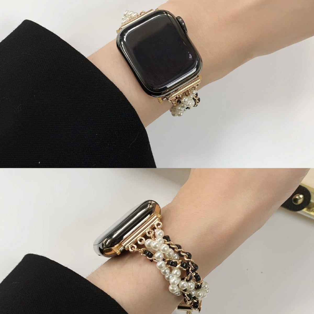Chaîne de perles en tissu cuir de style classique et décontracté à la mode