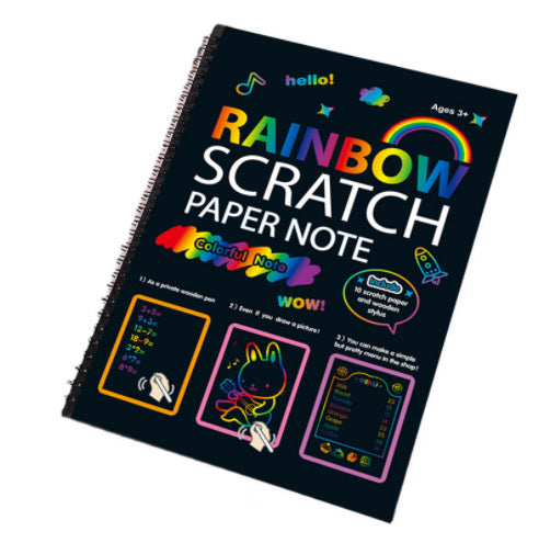 Puzzle coloré pour enfants, papier de peinture à gratter, bricolage, peinture créative faite à la main, grand papier d'art à gratter