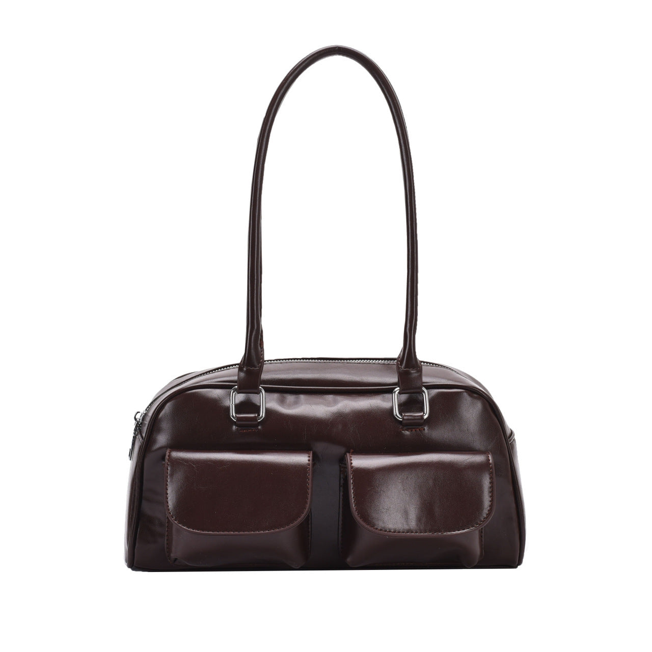 College Style Velvet Frosted Leather Bow Ribbon Commuter Bag Advanced Simple