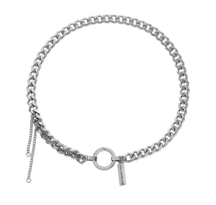 Collier avec anneau à pampilles et chaîne enroulée pour fête étudiante, tendance