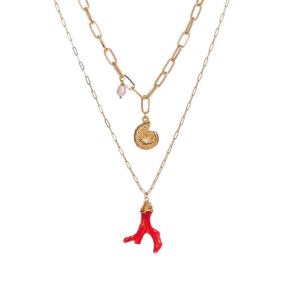 Pendentif de conque d'étoile de mer de coquille de perle de mode