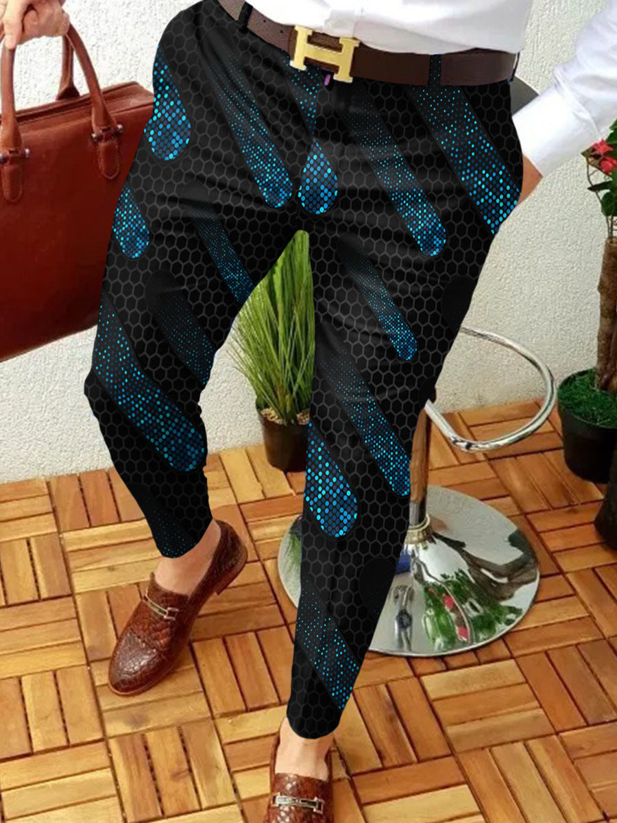Pantalones con estampado de cuadros de moda para hombre