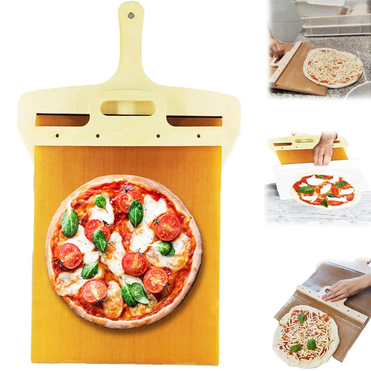 Utensilios de cocina, pala deslizante para Pizza, tabla de cortar suave antiadherente para Pizza, tabla de transferencia de almacenamiento, herramienta para hornear en la cocina
